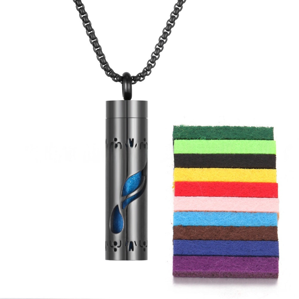 Aromatherapy Pendant Perfume Bottle Essential Oil Titanium Steel