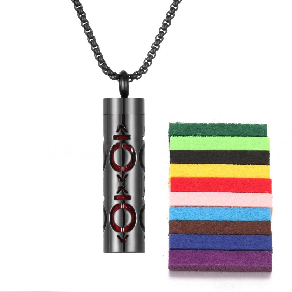 Aromatherapy Pendant Perfume Bottle Essential Oil Titanium Steel