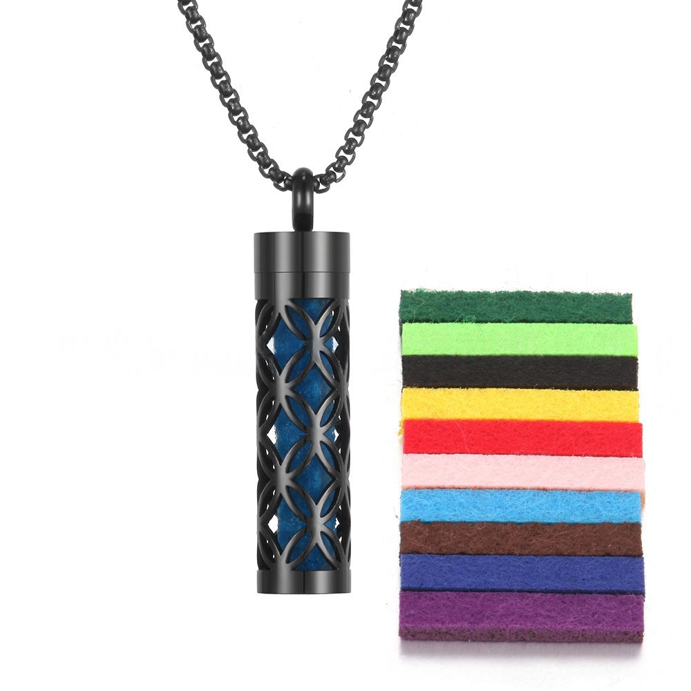 Aromatherapy Pendant Perfume Bottle Essential Oil Titanium Steel