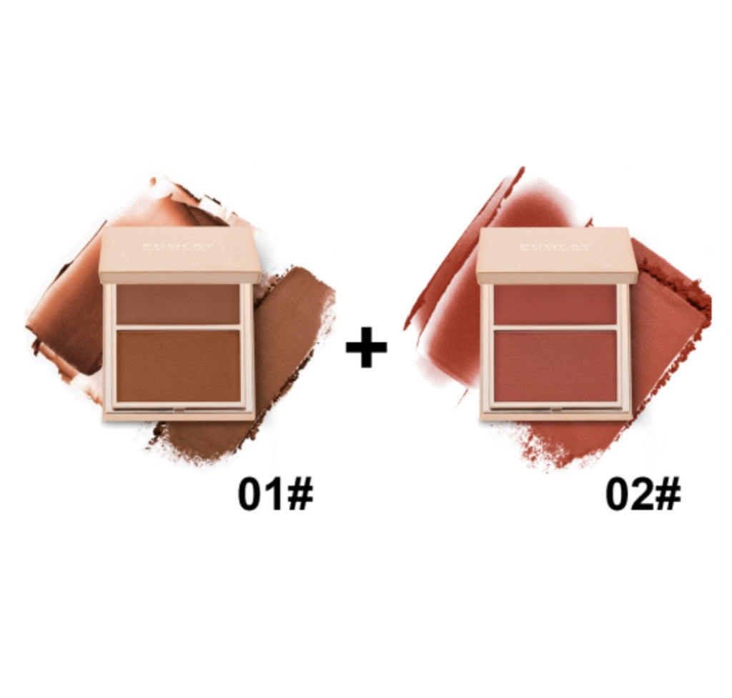 PHOFAY Double-Take Cream & Powder Blush Duo